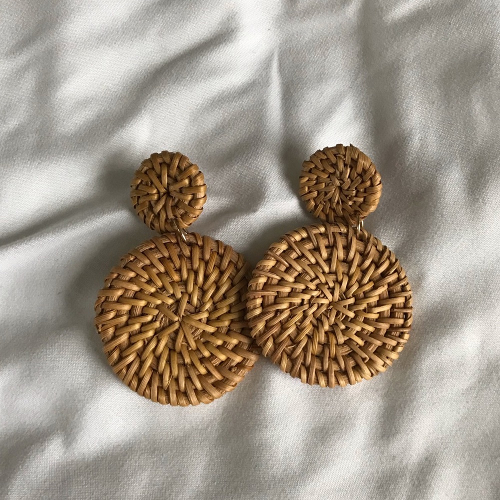 Circle Wicker Earrings